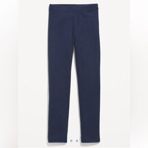 Old Navy Girls Dark Blue Kids Leggings Casual Outdoor Full Length Ribbed Knit XL